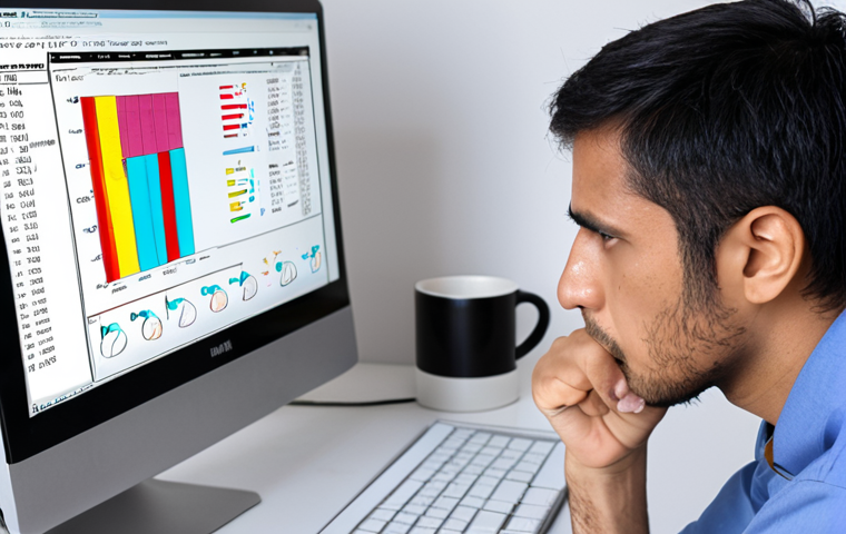 ARIMA Model Intricacies**
A data scientist hunched over a computer, surrounded by ACF and PACF plots, looking frustrated but determined. The screen displays code for an ARIMA model, with highlighted sections indicating p, d, and q parameters. A coffee cup sits nearby, and scattered notes cover the desk. The overall mood is one of focused effort and the challenges of time series analysis.
**
