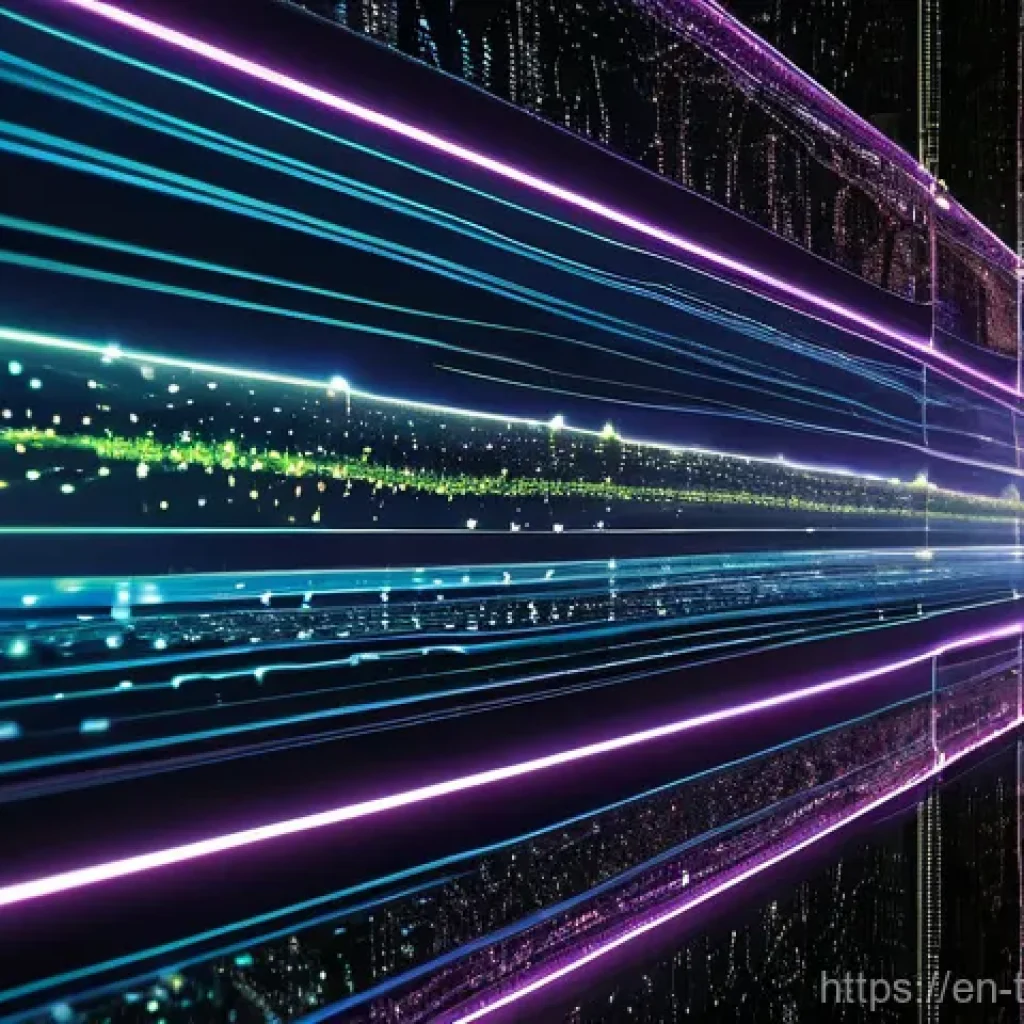 시계열 예측에서의 최신 알고리즘 - **Memory (LSTMs/GRUs):** Visualize data streams flowing through elongated, glowing channels, suggest...