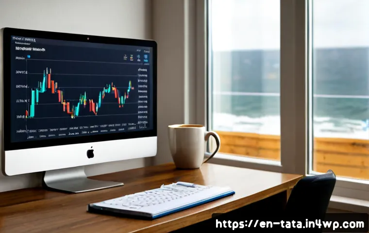 시계열 데이터의 트렌드 분석 기법 - Photorealistic modern financial analyst workspace, confident professional reviewing time-series tren...